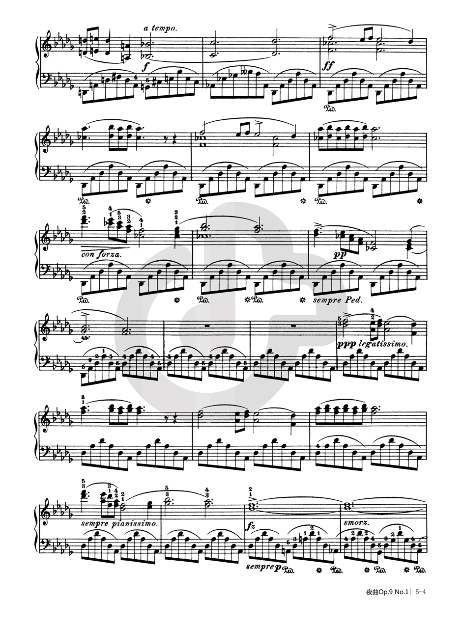 降b小调夜曲 Op.9 No.1 肖邦
