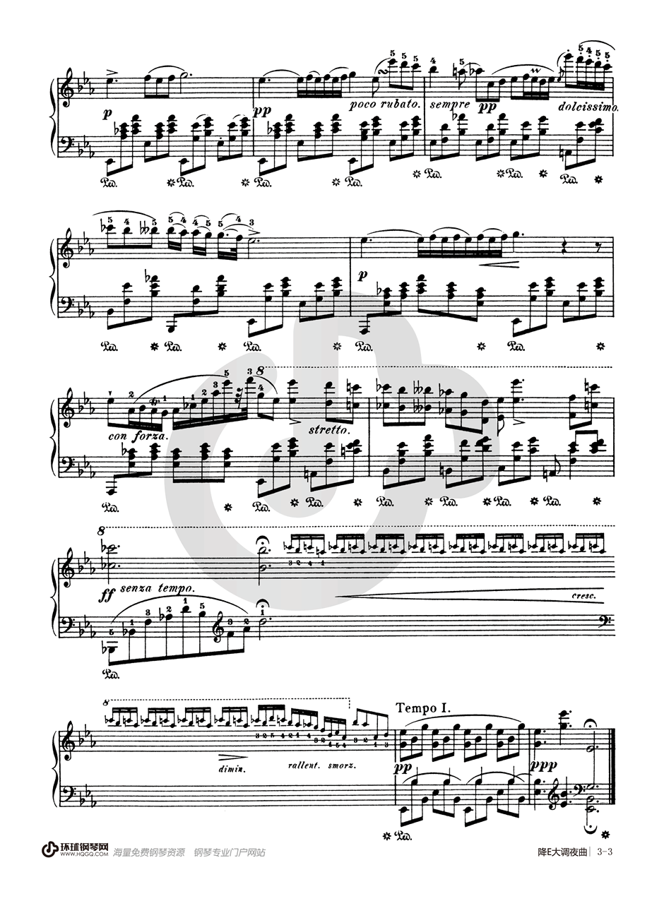 降E大调夜曲 Op.9 No.2 肖邦