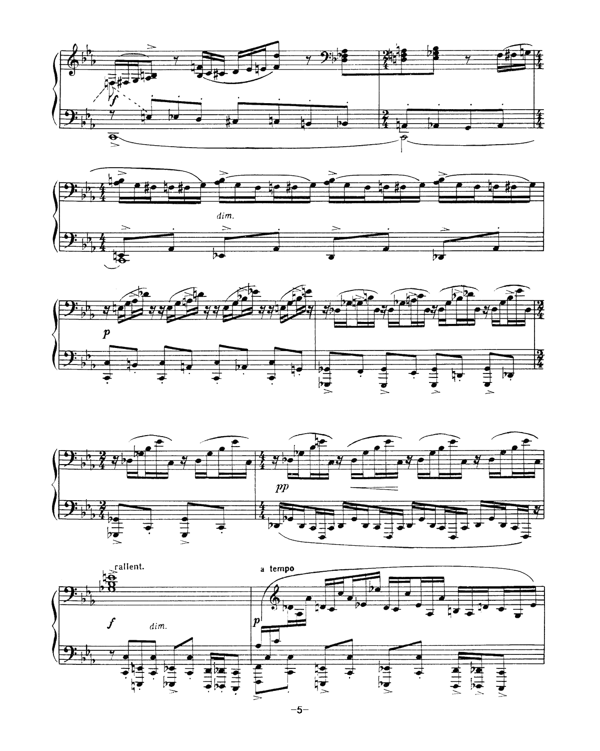 拉赫玛尼诺夫 音画练习曲9或10 Etudes tableaux Op.39 No.1钢琴谱